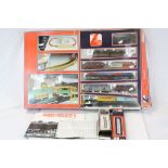 Boxed Lima OO gauge 101851 train set with bridge, locomotive and rolling stock plus 2 x boxed Lima