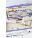 Two boxed Meccano Dinky Ships of the British Navy No 50 A1029 diecast sets plus a boxed Meccano