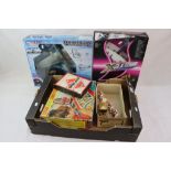 Group of toys to include boxed Merit Remote Control Driving Test, boxed Bells Big Show Projector,