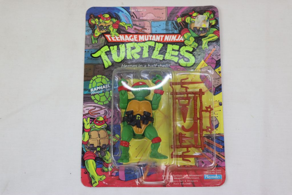 Carded Playmates Teenage Mutant Ninja Turtles Raphael figure, 10 back, unpunched, vg with very small - Image 2 of 5