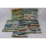 15 unmade boxed Airfix 1/144 airliners, to include D.H Comet x2, Boeing Clipper, Vickers VC10,