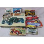 Collection of eight model car construction kits, Airfix & others, to include Ferrari 250LM,