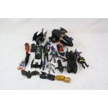 Group of Batman figures and vehicles to include Corgi Batmobile circa 1966 with Batman figure,