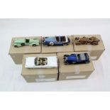 Five 1:43 Western Models metal models, in custom brown boxes, to include Rolls Royce Silver Ghost