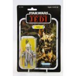 Star Wars - Carded Kenner Return of the Jedi Teebo figure, gd card, gd clear bubble