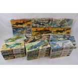 27 unmade boxed Airfix 1/72 aeroplane model kits, to include Vigilante, Hampden, Ford Tri-Motor,