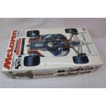Boxed and complete 1:12 Tamiya No.12028 McLaren MP4/6 Honda model kit, vg