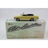 Boxed ltd edn 1:43 Rob Eddie by Brooklin Models RE 2A 1973 Volvo 144GL metal model in yellow, repair