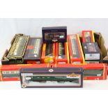 16 boxed OO gauge items of rolling stock to include 9 x Hornby (R4056 SR Bogie Luggage Van (olive