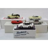 Five 1:43 metal models, in plain boxes with maker's stamps, to include US Model Mint Willys Overland