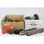 Three Jouef HO gauge locomotives to include a boxed 831 0-4-0 in black plus 10 x items of rolling