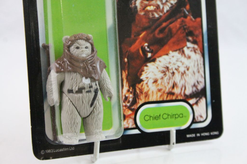 Star Wars - Carded Palitoy (Hong Kong) Return of the Jedi tri-logo Chief Chirpa figure, 70 back, a - Image 3 of 9