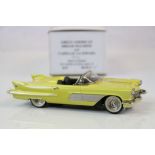 Boxed 1:43 Great American Dream Machine no 8 Cadillac La Espada 1954 in yellow kit built metal model