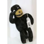 Vintage Felix the Cat style soft toy, with repair to back, straw filled, 9" approx height