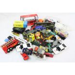 Collection of small scale diecast and plastic models to include Husky, Corgi and Matchbox etc,