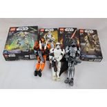Star Wars - Four boxed Disney Lego Star Wars figures 75112 General Grievous, 75113 Rey, 75117 Kylo
