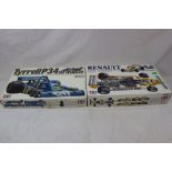 Two boxed 1:12 Tamiya F1 model kits to include No.BS1221 Tyrrell P34 Six Wheeler, No.12026 Renault