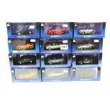 12 boxed / cased Autoart 1:43 metal models, to include Jaguar XJ8, Koenigsegg CCX, Dodge Viper SRT-