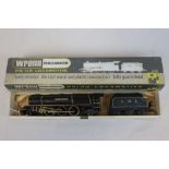 Boxed Wrenn OO gauge Duchess of Hamilton 4-6-2 LMS black locomotive, box with wear and marks