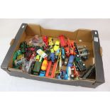 Quantity of vintage play worn diecast models to include Corgi, Dinky and Matchbox featuring Corgi