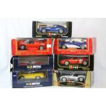 Seven boxed 1:18 diecast models to include 2 x Revell 08807 Porsche 930 Turbo Slant Nose