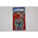 Carded Mattel He Man Masters of the Universe Faker figure, vg overall with corner creasing to