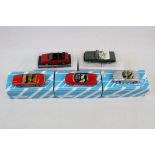 Five boxed 1:43 Alezan plastic models to include 1985 Alfa Sprint Q.V 1.5 1.Cabriolet in red, 1985