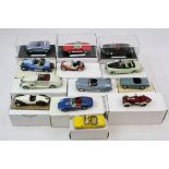 13 metal models, 1:43, in plain white boxes, various manufacturers, to include Tin Wizard Bugatti