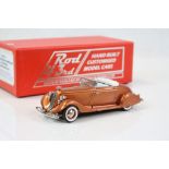 Boxed 1:43 Brooklin Models Rod 43rd ROD 07 1935 Studbaker Commander convertible in copper metallic