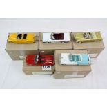 Five Brooklin 1:43 metal models, in custom brown boxes, to include Chrysler Newport Phaeton