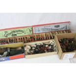 Collection of vintage military metal soldiers and accessories, mainly Britains, featuring various