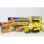 Six boxed diecast models to include Dinky 980 Coles Hydra Truck 150T, Corgi 406 Mercedes Benz Unimog