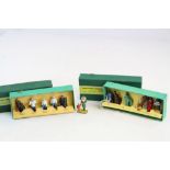 Two boxed Dinky Miniature Figures for model railway to include No 003 Passengers and No 5 Train