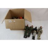 Action Man / GI Joe - collection of four figures and various accessories including huskies & sled