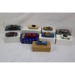 Nine 1:43 metal models, mostly in plain boxes with maker's sticker, to include Original