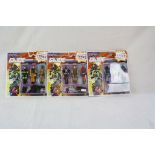 Three carded and unopened Hasbro GI Joe three figure sets featuring Shockwave/Storm Shadow/Toxo-