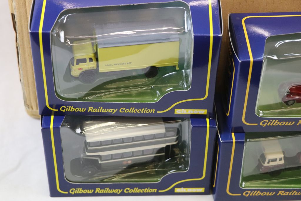 16 boxed Gilbow Railway Collection transport diecast models featuring lorries, cars and buses to - Image 4 of 4