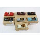 Seven MA Collection 1:43 metal models, in custom brown boxes, to include Ford Comete 1952,