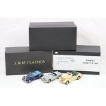 Three ltd edn boxed J&M Classics metal models to include Alvis Grey Lady open, TA14 Duncan