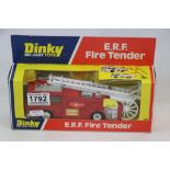 Boxed Dinky 266 ERF Fire Tender diecast model, excellent and appearing unremoved from the box