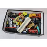 Quantity of vintage play worn diecast models to include Matchbox, Corgi Comics etc