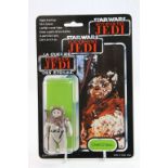 Star Wars - Carded Palitoy (Hong Kong) Return of the Jedi tri-logo Chief Chirpa figure, 70 back, a