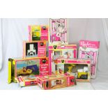 Nine boxed Pedigree Sindy accessories to include motorcycle, 2 x wardrobe, magic cooker,