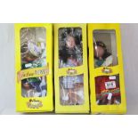 Three boxed Pelham Puppets to include SL11 Red Riding Hood, SS3 Gypsy and Girl (incorrectly boxed)