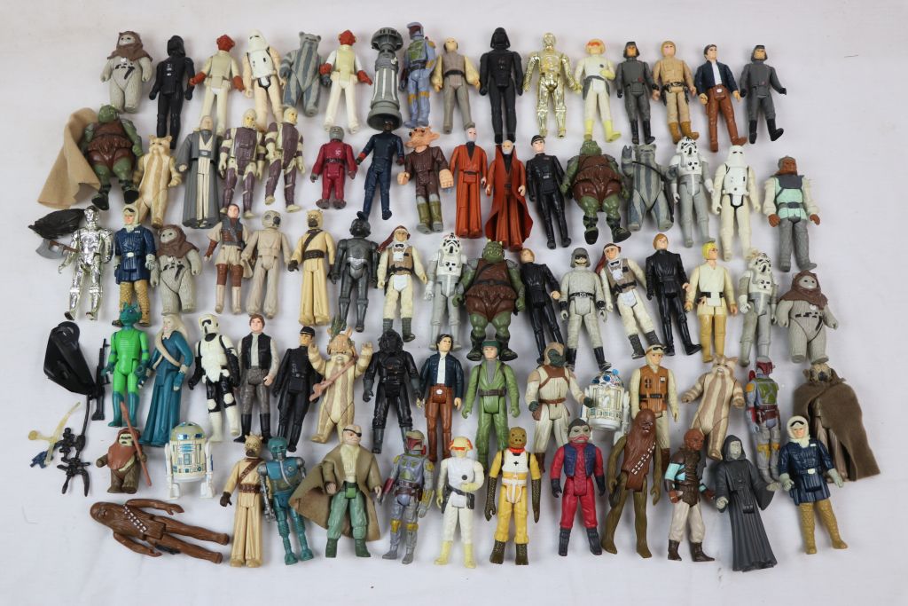 Star Wars - 78 Original play worn Star Wars figures to include Darth Vader, Artoo-Detoo (R2-D2),