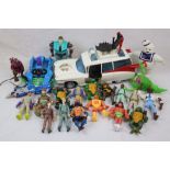 Ghostbusters, Turtles, WWF & Transformers - Quantity of figures and vehicles to include