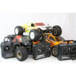 Three fuel remote control cars to in include Thunder Designs Lightning & HPI Racing MT2 Together