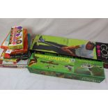 Collection of 9 vintage boxed games to include Airfix Weeble Room, Merit Marble Fun, Marx Arnold