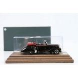 Boxed 1:43 ltd edn Crewe Model Cars Bentley mk VI Drop Head Foursome Coupe in black with red