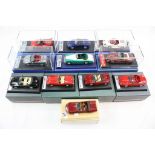 11 boxed BBR Models 1:43 metal models, to include Alfa Romeo 6C 2500 Ghia Cabriolet 1948, Ferrari